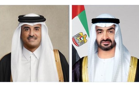 أمير قطر ورئيس الإمارات يناقشان أحدث التطورات الإقليمية والدولية عبر الهاتف