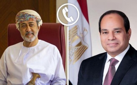 الرئيس السيسي يتلقى تهنئة هاتفية من سلطان عمان بمناسبة عيد الأضحى المبارك