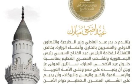 وزير الخارجية يقدم تهانيه للرئيس السيسي والشعب المصري بمناسبة عيد الأضحى المبارك