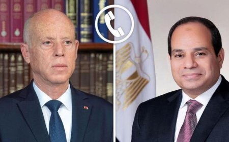 الرئيس السيسى receives a congratulatory call from the Tunisian president on the occasion of عيد الأضحى