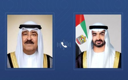 رئيس الإمارات وأمير الكويت يناقشان تعزيز العلاقات الثنائية عبر اتصال هاتفي