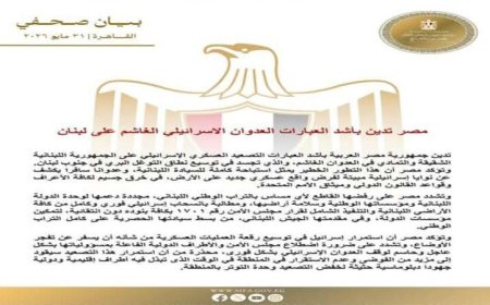 مصر تُعتبر العدوان الإسرائيلي الغاشم على لبنان انتهاكًا صارخًا وتدين بشدة