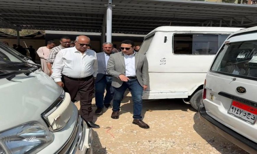 نائب محافظ الفيوم يواصل جولاته التفقدية لتطوير مواقف دمو وسنهور واطسا