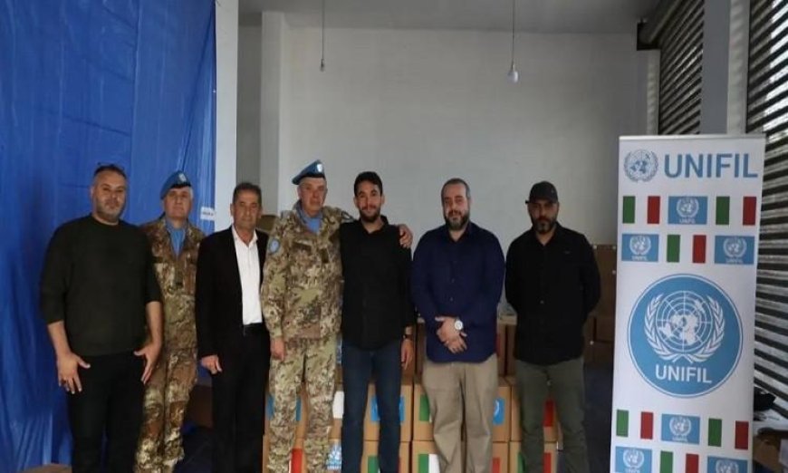 اليونيفيل تدعم نازحي برعشيت في جنوب لبنان من خلال تقديم مساعدات إنسانية