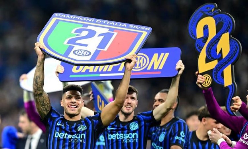 إنتر ميلان يحصد لقب الدوري الإيطالي للمرة 21 في تاريخه