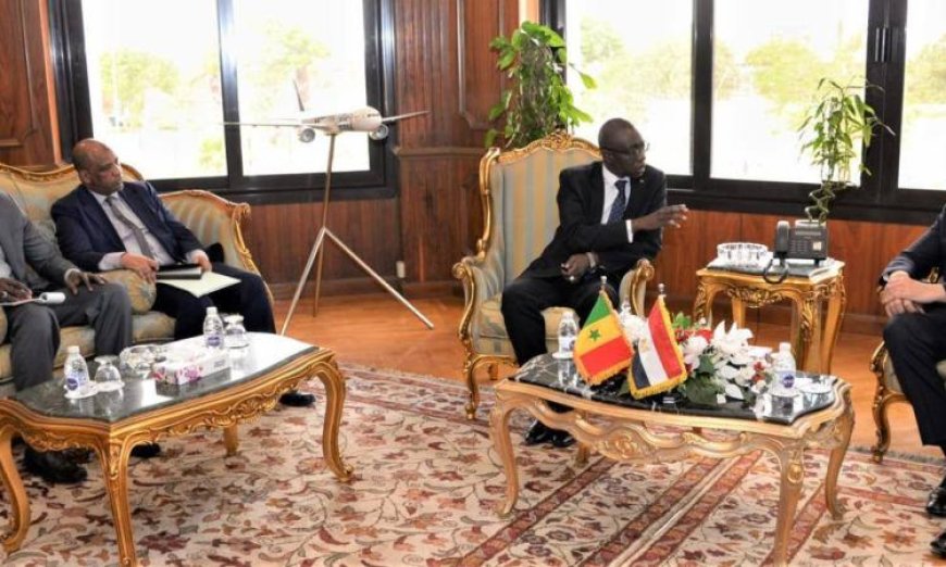 وزير الطيران المدني يلتقي سفير السنغال في مصر لتعزيز التعاون المشترك في قطاع الطيران