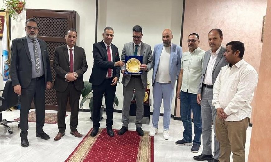 تهنئة مدير عام شباب القليوبية واتحاد شباب العمال لرئيس شركة المياه بمناسبة عيد العمال
