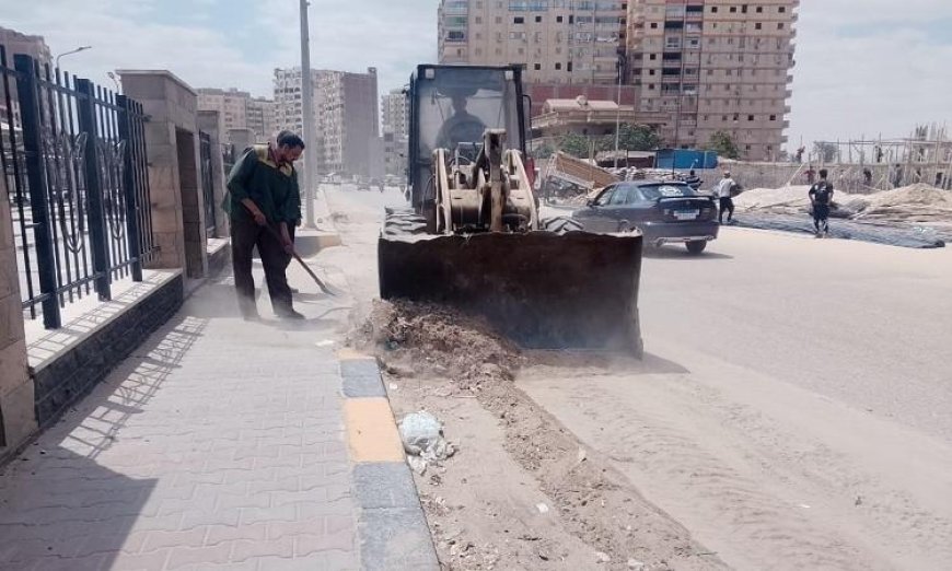 رفع 1400 طن من المخلفات الصلبة في طريق اللبيني ناهيا بمحافظة الجيزة