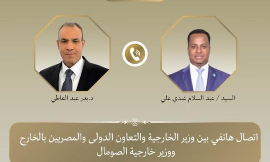 وزير الخارجية يناقش مع نظيره الصومالي آخر المستجدات في الأوضاع بالصومال