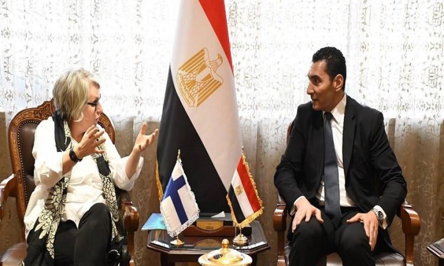 وزير الشباب والرياضة يناقش مع سفيرة فنلندا تعزيز التعاون في المجالات الرياضية