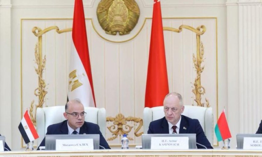 وزير الاستثمار يبحث سبل تعزيز التعاون التجاري مع وزير التجارة البيلاروسي