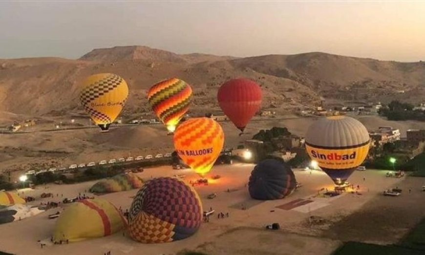 تحليق مذهل لـ72 بالونًا طائرًا في سماء الأقصر