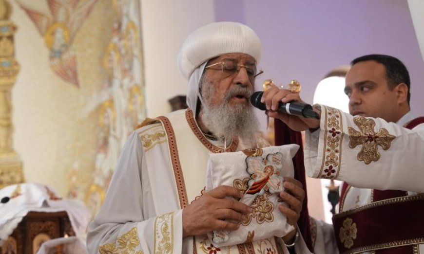 البابا تواضروس يحتفل بقداس عيد القديس مارمرقس في مدينة فينيسيا