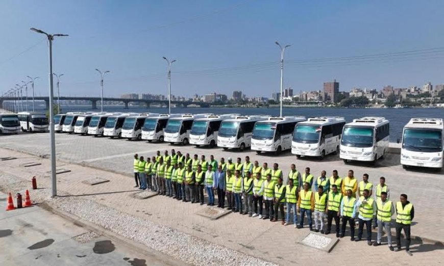 محافظ المنيا يطلق 73 أتوبيسًا جديدًا لتعزيز وسائل النقل الآمنة للمواطنين