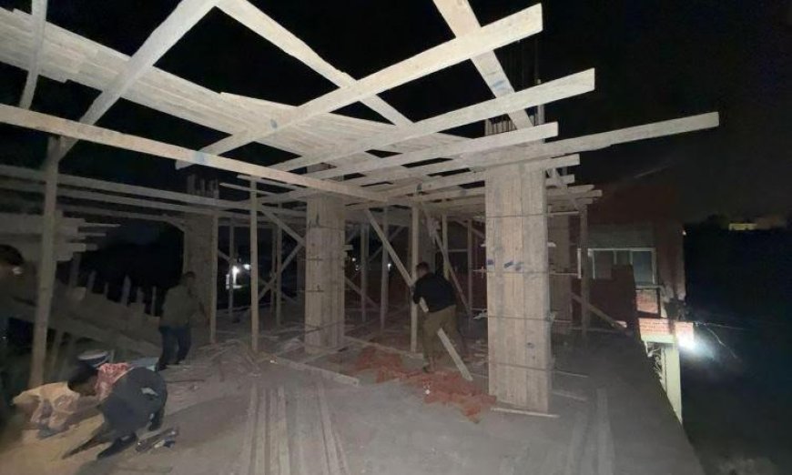 إيقاف أعمال البناء غير القانونية خارج الحيز العمراني في منشأة عبد الله بالفيوم
