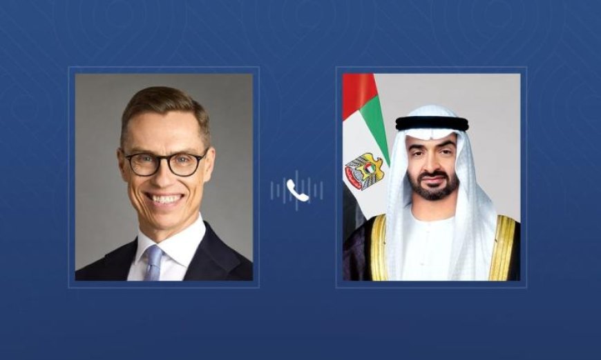 رئيسا الإمارات وفنلندا يستعرضان سُبل تعزيز التعاون والشراكة الثنائية