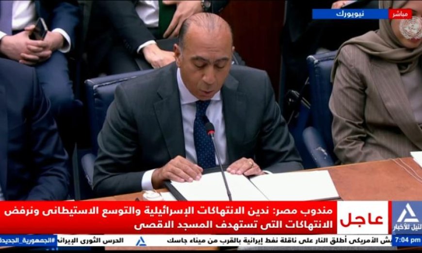 مندوب مصر في مجلس الأمن يندد بالانتهاكات الإسرائيلية في الضفة الغربية والقدس