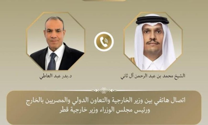 وزير الخارجية يناقش مع رئيس وزراء قطر سبل خفض التصعيد في المنطقة