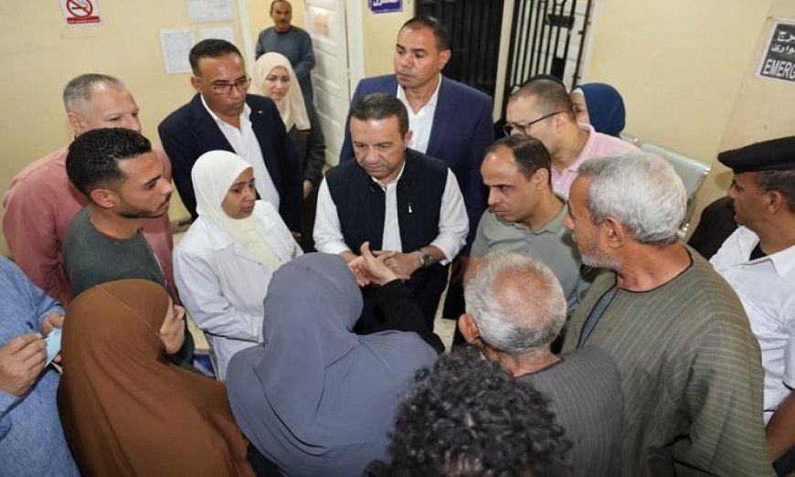 محافظ المنوفية يقوم بجولة تفقدية لمتابعة إنشاء مستشفى الشهداء الجديدة وعيادة التأمين الصحي