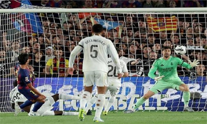 برشلونة يهيمن على الشوط الأول ضد ريال مدريد بثنائية ويقترب من اللقب