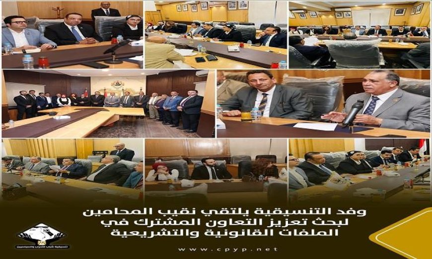 وفد التنسيقية يناقش مع نقيب المحامين سبل تعزيز التعاون في المجالات القانونية