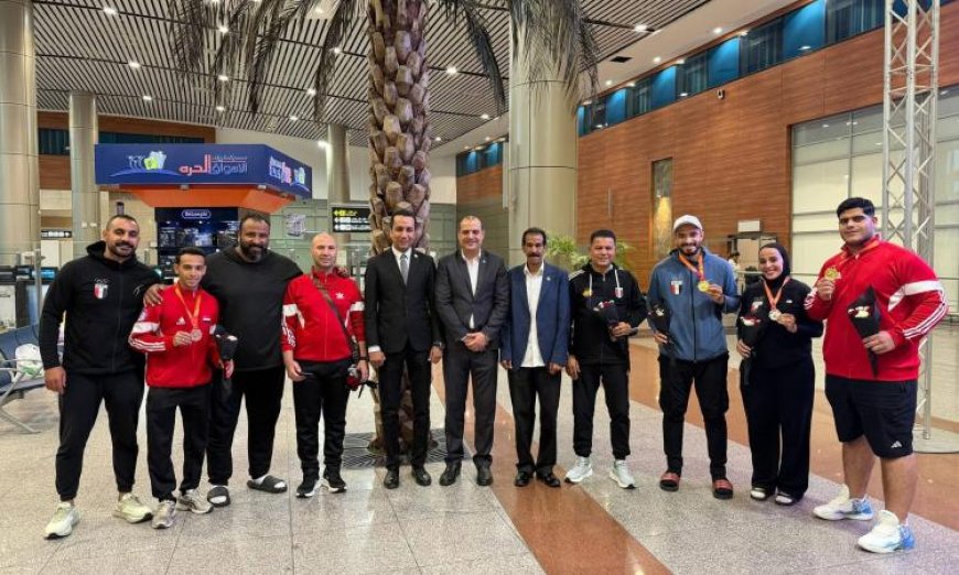 استقبال حار لبعثة منتخب الكونغ فو بعد عودتها triumphant من الصين في وزارة الرياضة