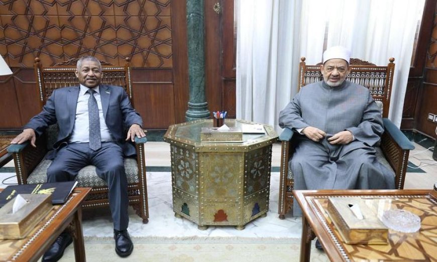 شيخ الأزهر والسفير السوداني يتباحثان سبل تعزيز الدعم الأزهري لأبناء السودان