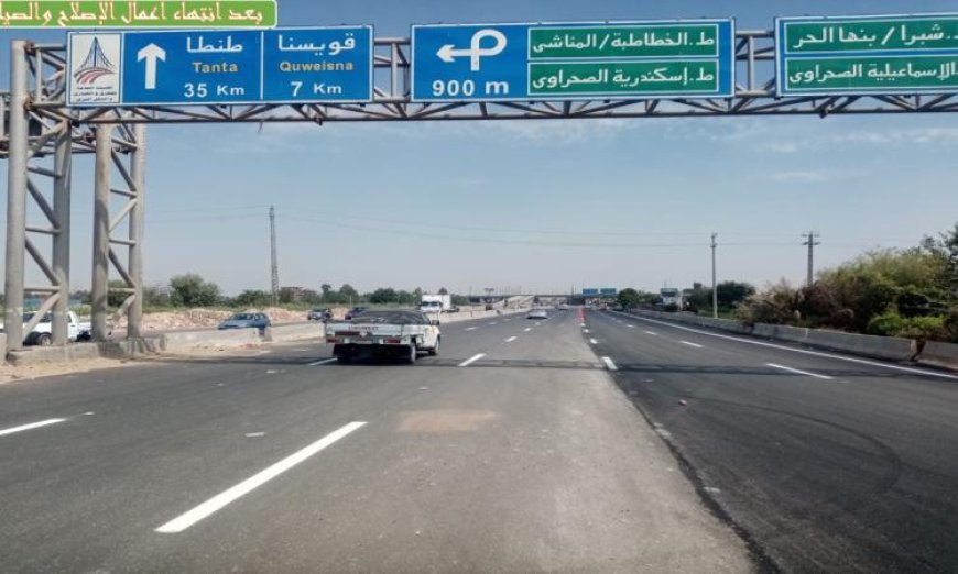 حركة المرور تُستأنف على كوبري بنها في اتجاه القاهرة والإسكندرية