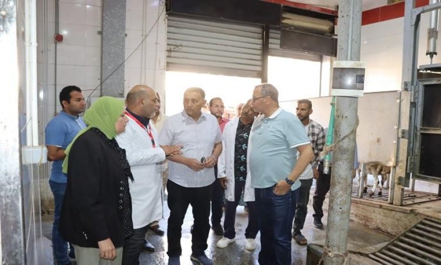 محافظ القليوبية يقوم بجولة تفقدية في مجزر حي غرب شبرا الخيمة لمتابعة الأعمال