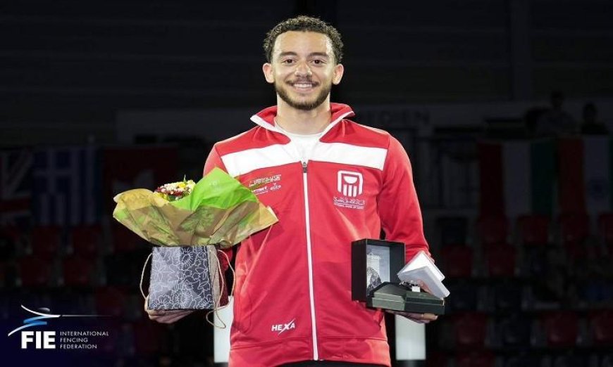 وزير الشباب يحتفي بمحمد السيد بعد فوزه المذهل بذهبية كأس العالم في سيف المبارزة