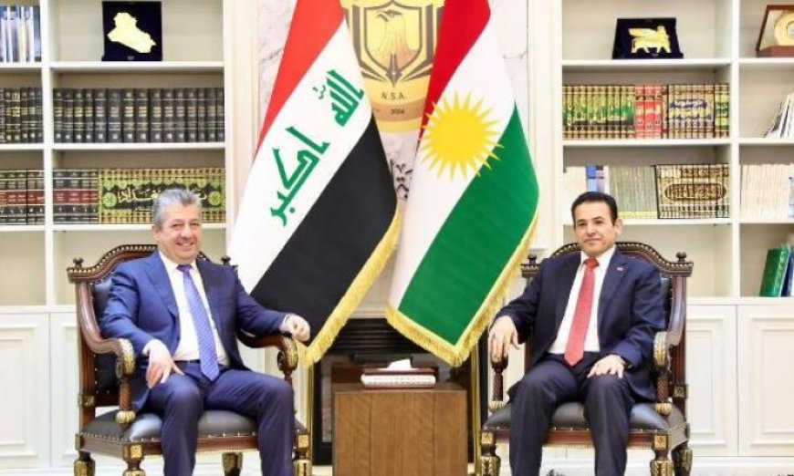 الأعرجي وبارزاني يؤكدان أهمية التعاون المستمر لتعزيز وحدة العراق وتعزيز السلام