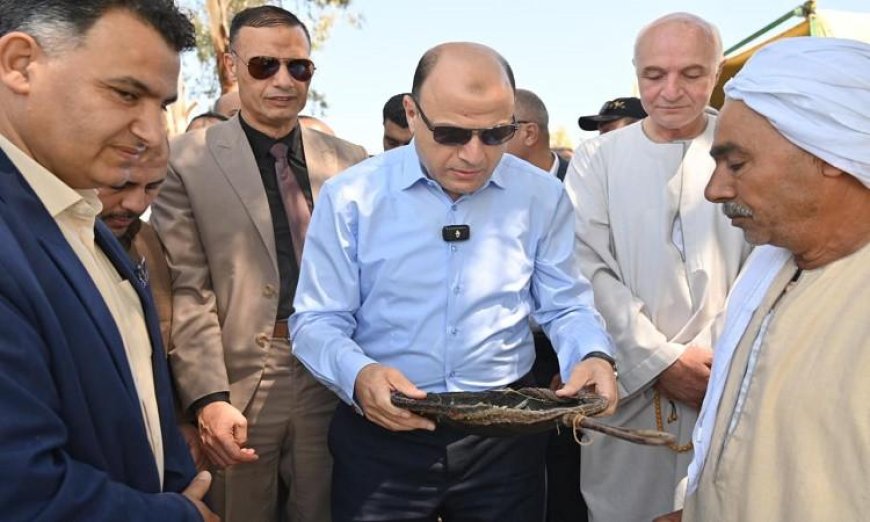 محافظ الغربية يطلق مليون ياردة من أسماك البلطي النيلي في ميت بدر حلاوة