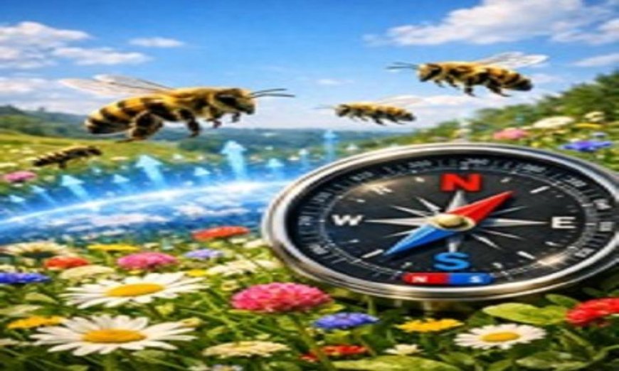 علماء يكشفون عن قدرة النحل على استخدام بوصلة مغناطيسية في الطيران
