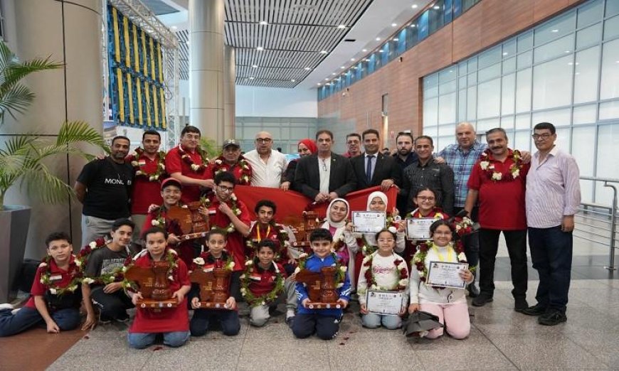 استقبال حافل لبعثة منتخب الشطرنج بعد التأهل المميز إلى بطولة العالم