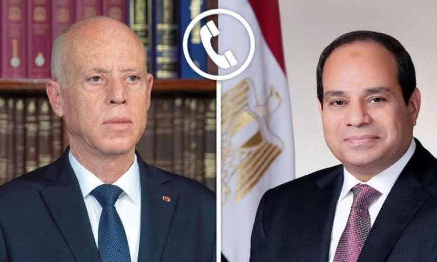 الرئيس السيسى receives a congratulatory call from the Tunisian president on the occasion of عيد الأضحى