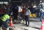 رئيس شركة الصرف الصحي بالقاهرة يزور الموقع لمتابعة هبوط أرضي في شارع مصطفى النحاس
