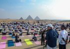 اليوم العالمي الثاني عشر لليوجا احتفالية هندية مميزة تحت أهرامات الجيزة بالصور