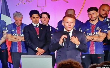 ماكرون يثني على سان جيرمان ويؤكد قدرة فرنسا على تحقيق المزيد من الإنجازات الرياضية