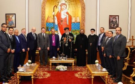 البابا تواضروس يستقبل رئيس الطائفة الإنجيلية وقيادات الاتحاد المعمداني في لقاء تاريخي