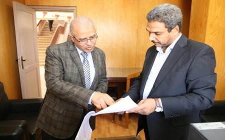 نائب رئيس جامعة الفيوم يقوم بجولة تفقدية لمركز القياس والتقويم لتحسين جودة التعليم