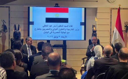 وزير الخارجية يعقد اجتماعاً مع الجالية المصرية في اليابان لتعزيز العلاقات الثقافية
