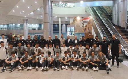 منتخب الناشئين يحقق برونزية أفريقيا ويستقبل بإحتفال رسمي في مطار القاهرة