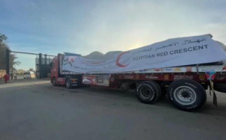 الهلال الأحمر يطلق قافلة زاد العزة الـ208 محملة بأكثر من ألفي طن من المساعدات الإنسانية