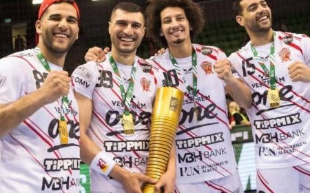 فريق فيزبريم المجري لكرة اليد يحقق ثنائية تاريخية بمشاركة أربعة نجوم مصريين