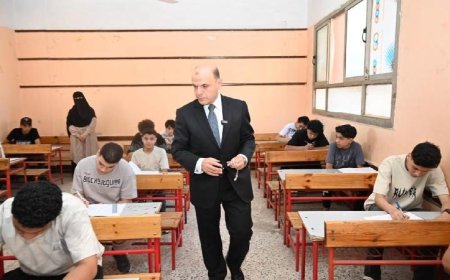 محافظ الغربية يجري جولة تفقدية على لجان امتحانات الإعدادية في المحلة