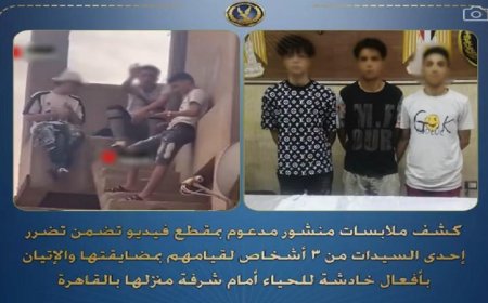 شرطة تضبط 3 متهمين بمضايقة سيدة والإقدام على أفعال مخلة بالحياء أمام منزلها
