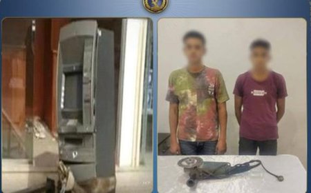 إلقاء القبض على شخصين بتهمة محاولة سرقة ماكينة صراف آلي في الجيزة