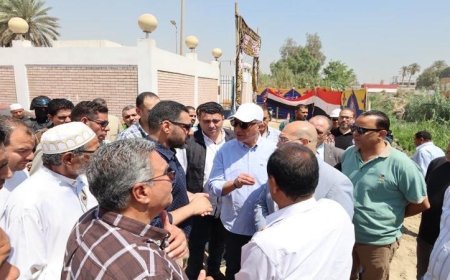محافظ الجيزة يتفقد مشروع محطة رفع الصرف الصحي في بني يوسف بأبوالنمرس لتعزيز البنية التحتية