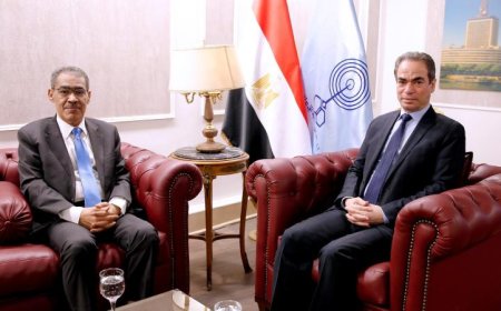 المسلماني يستقبل ضياء رشوان قبل ظهوره في برنامج من ماسبيرو