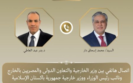 وزير الخارجية يتواصل مع نظيره الباكستاني لبحث التطورات الإقليمية وسبل خفض التصعيد